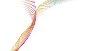 Abstrakte bunte Linienformen auf weißem Hintergrund.